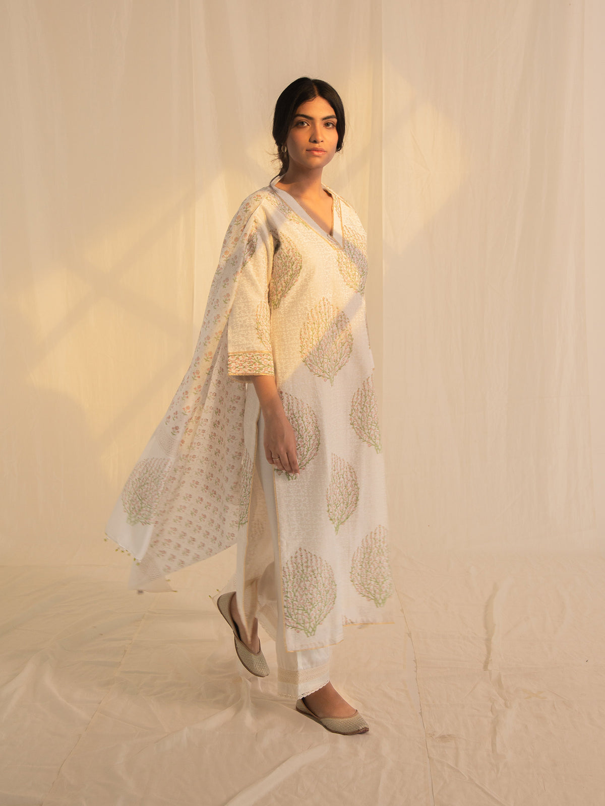 Kashmir Chanderi Dupatta