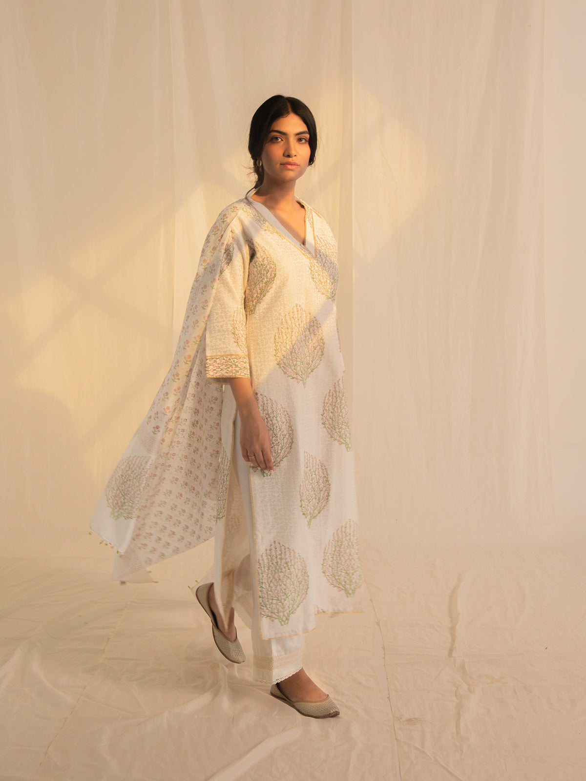 Kashmir Chanderi Kurta