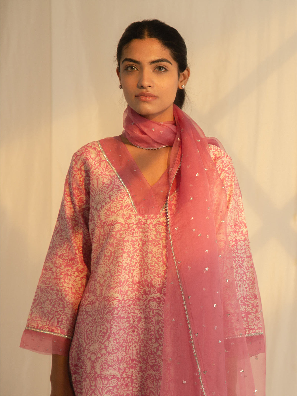 Think Pink Organza Dupatta