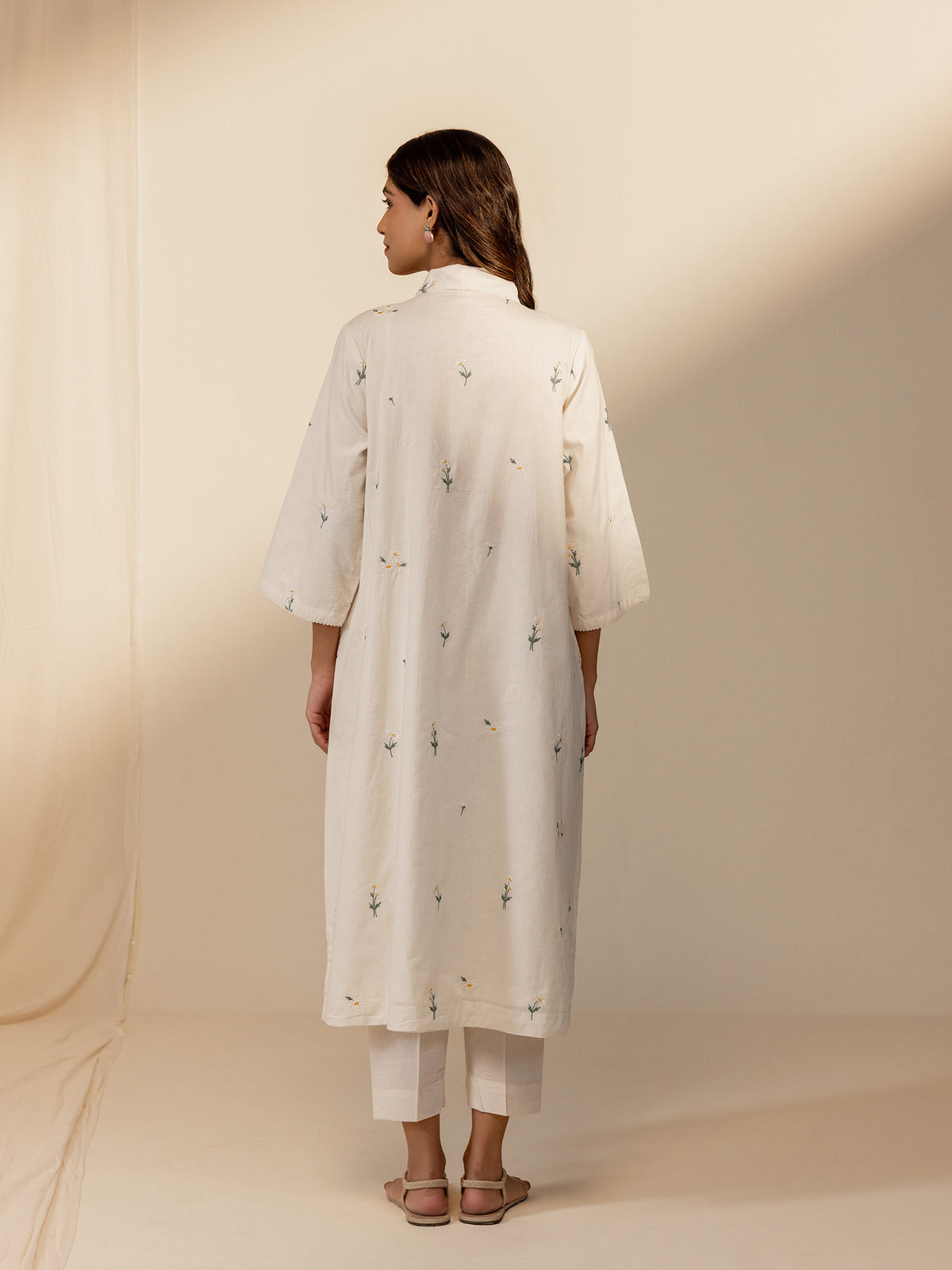 The Artisans Ivory Voile Kurta