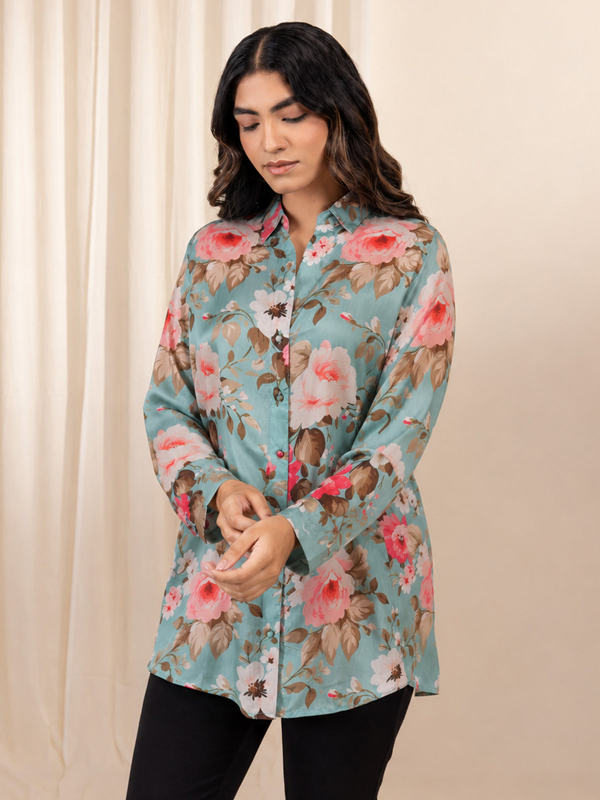 Vogue Silk Shirt - Havana