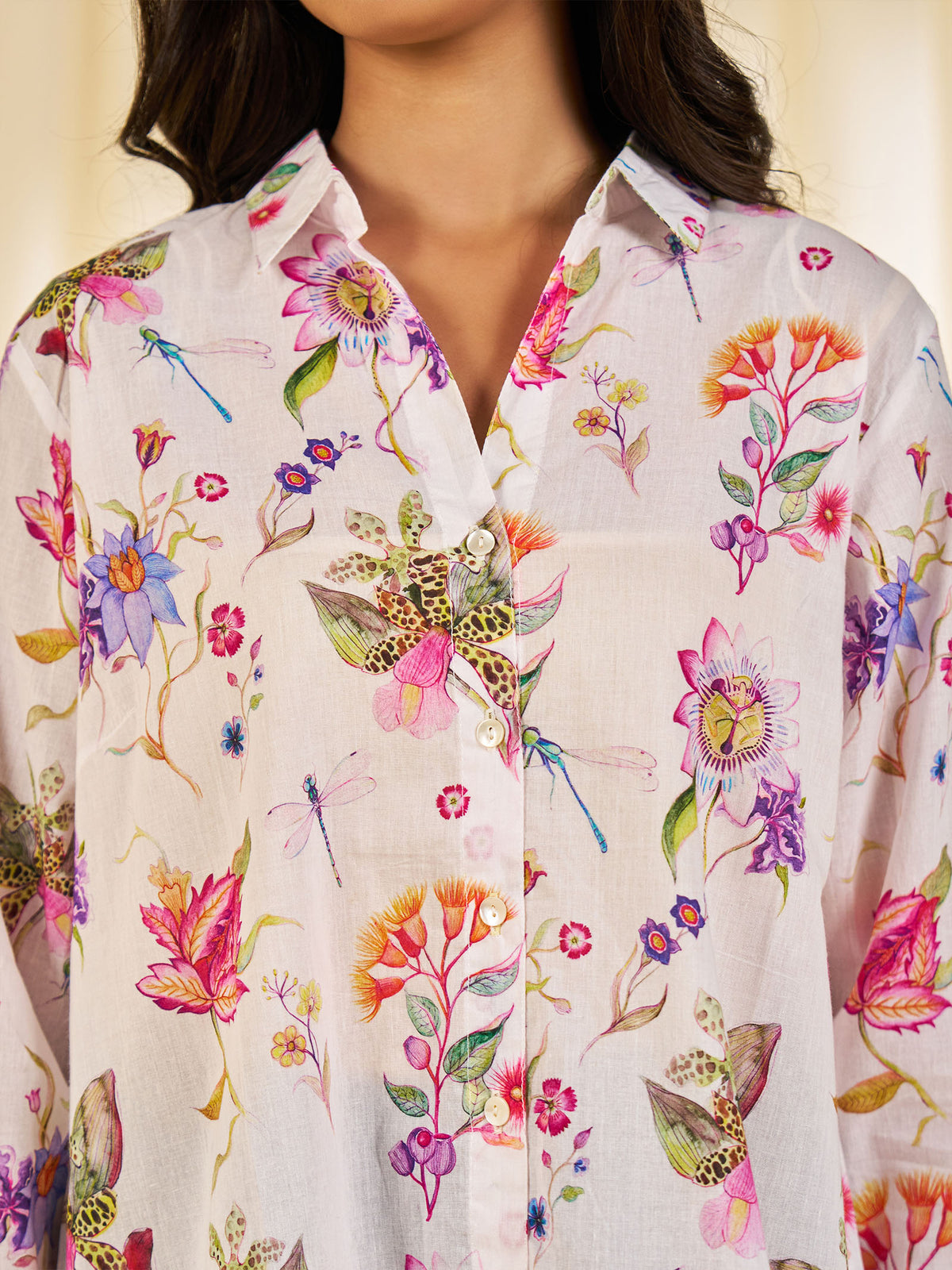 Wild Flowers Cotton Shirt