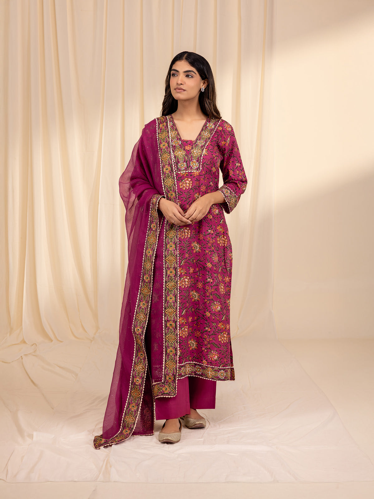 Wild Flowers Kota Dupatta