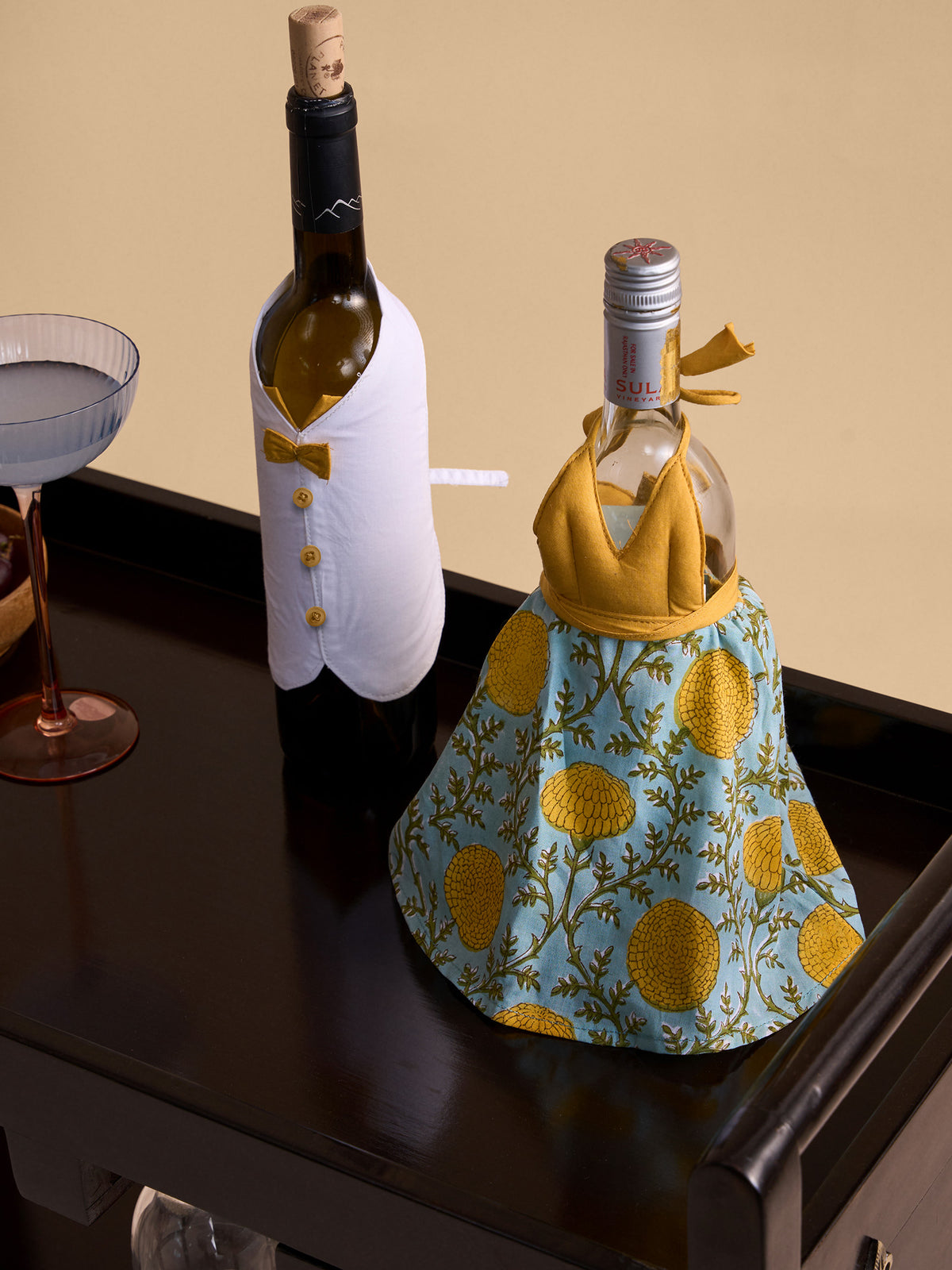 Wine Bottle Cover - Marigold Muse (Set of 2)