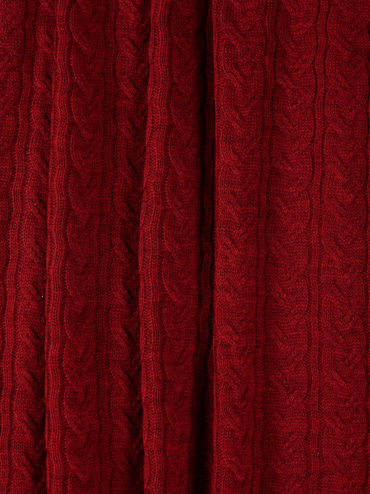 Woollen Knitted Ruby Woo Blanket