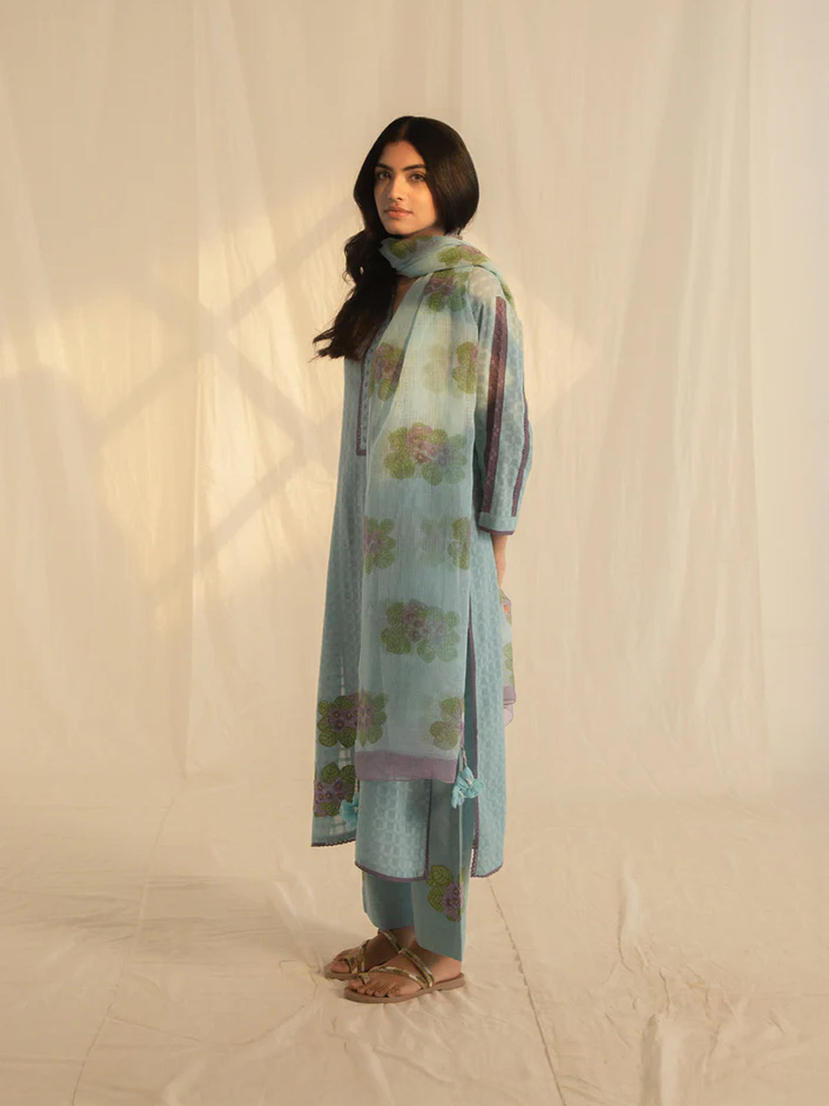 African Violet Cotton Kurta