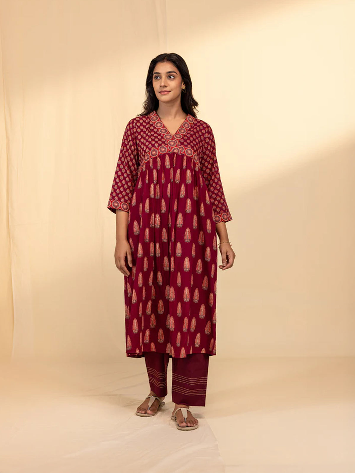 Cherry Berry Voile Kurta