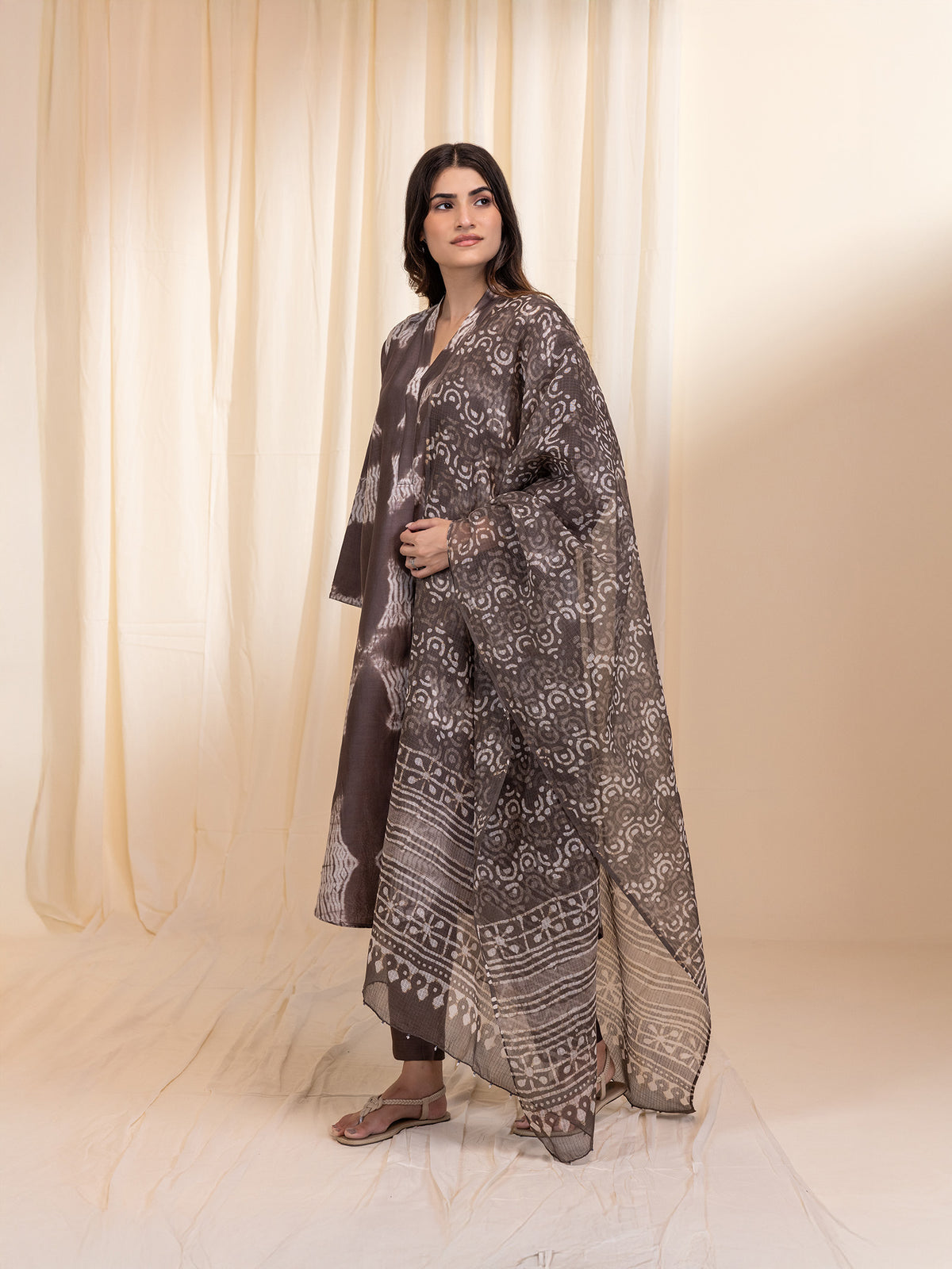 Muddy Waves Chanderi Kurta