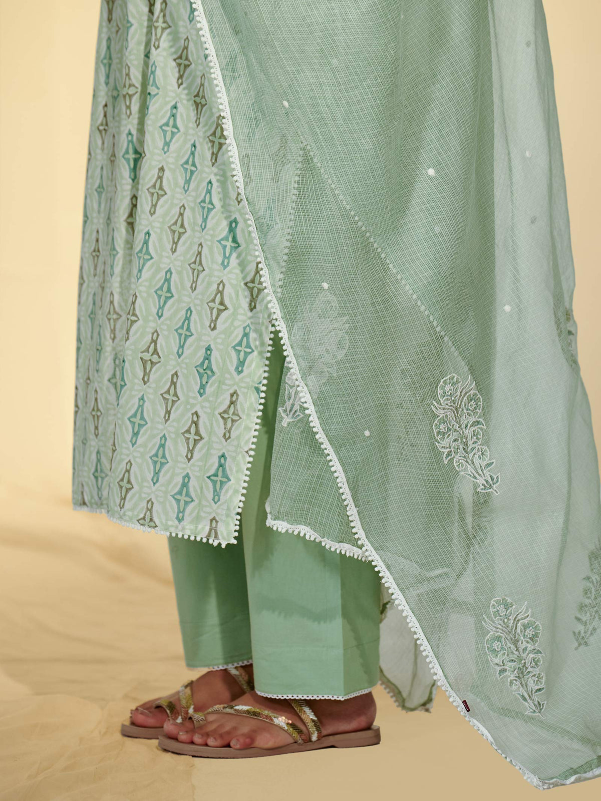 Hint Of Mint Cotton Kurta