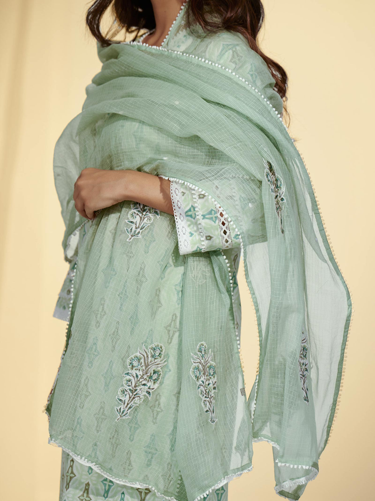 Hint Of Mint Cotton Kurta