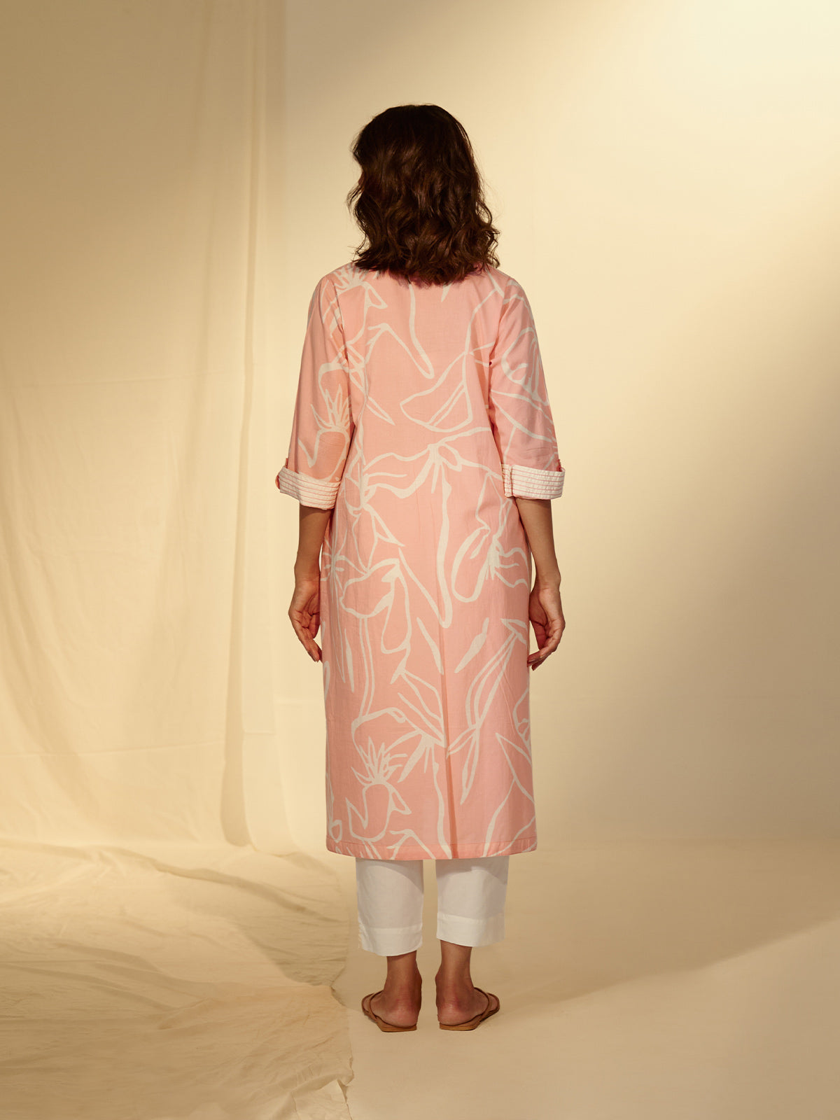 Bubblegum Pink Cotton Kurta